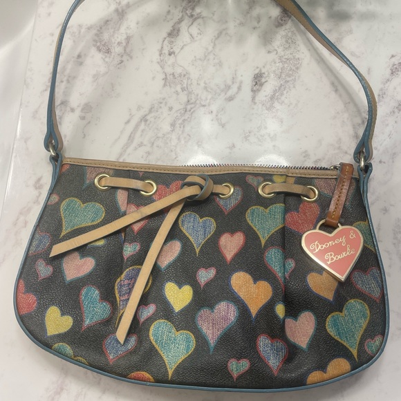 Dooney & BourkeXLindsey Lohan multicolor Heart Print Women's Bag - Picture 1 of 3